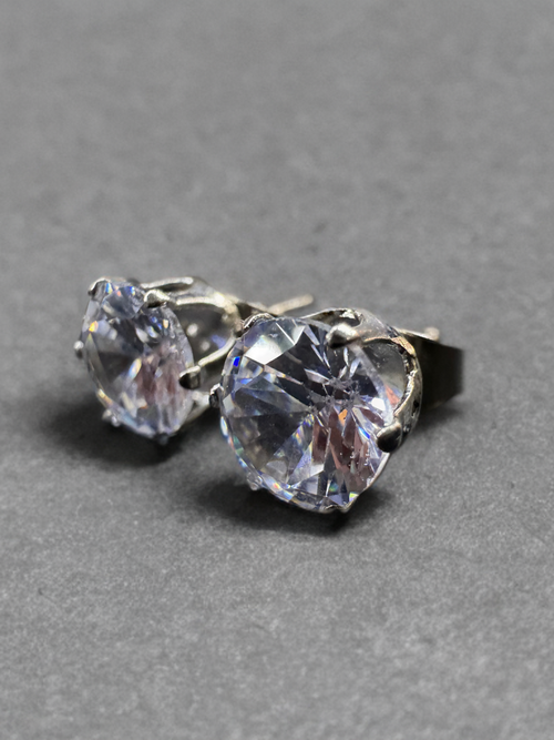 Stainless Steel 6 Set Clear Stone Stud Earrings - Krayzen 