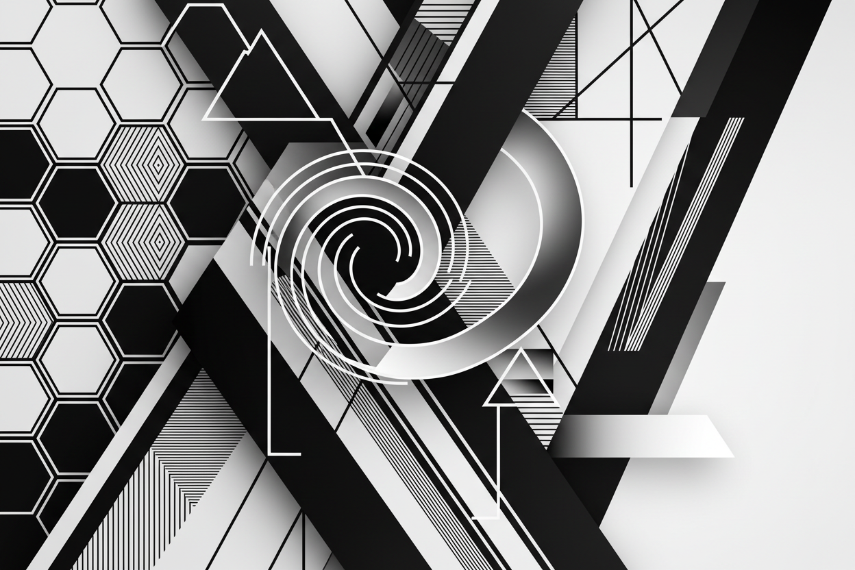 svart och vitt design bild